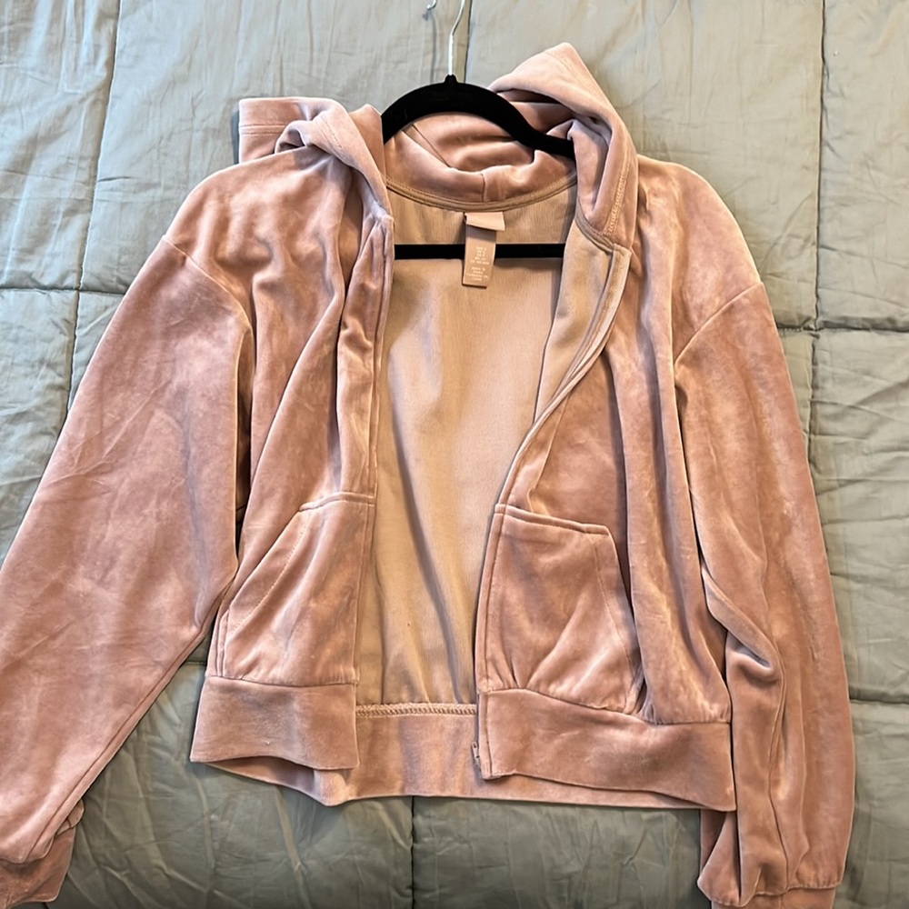 H&M velour matching set